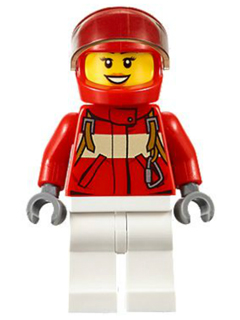Минифигурка Lego  Paramedic - Pilot Female, Red Helmet cty0607
