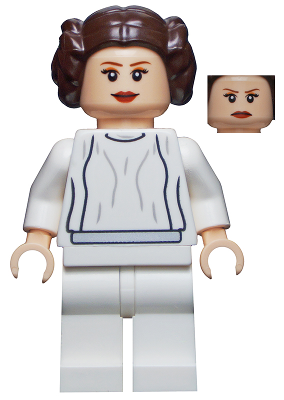 Минифигурка Lego Star Princess Leia (White Dress, Big Eyelashes) sw0337