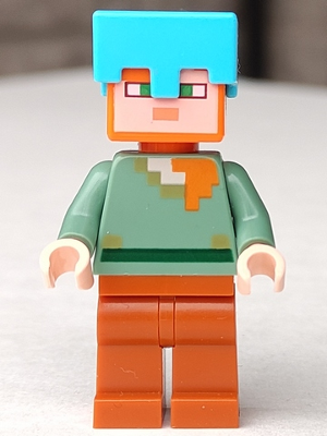 Минифигурка Lego Alex - Dark Orange Legs, Medium Azure Helmet min062