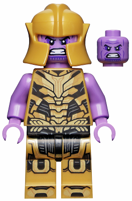 Минифигурка Lego Thanos - Pearl Gold Legs, Medium Lavender Arms, Pearl Gold Helmet sh773