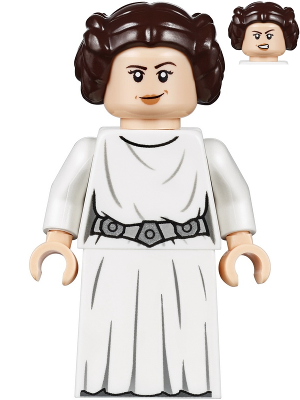 Минифигурка Lego Star Wars Princess Leia (White Dress, Detailed Belt, Skirt Part) sw1036