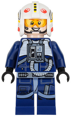 Минифигурка Lego Star Wars Rebel Pilot Y-wing (Dark Blue Jumpsuit) sw0801