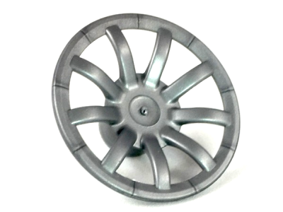 Wheel Cover 9 Spoke - 24mm D. - for Wheels 55982 and 56145, 62701 Flat Silver N