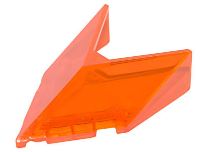 Деталь Lego Windscreen 6 x 4 x 1 1/3 Pointed 22483 (35372) Trans-Neon Orange U