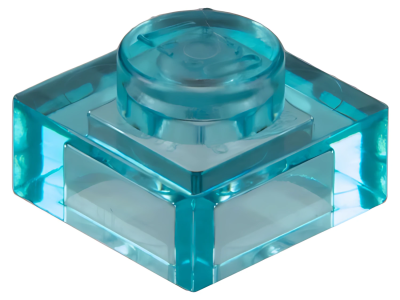 Деталь LEGO Plate 1 x 1 3024 (28554, 30008) Trans-Light Blue U