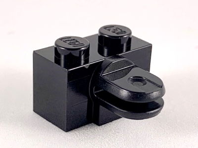 Arm Holder Brick 1 x 2 with 2 Horizontal Fingers, 30014 Black U