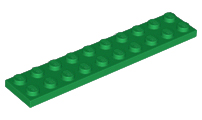 Plate 2 x 10, 3832 Green N