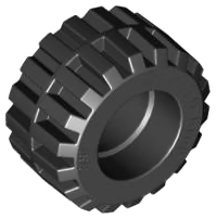Шина Lego Tire 21mm D. x 12mm - Offset Tread Small Wide, Band Around Center of Tread 87697