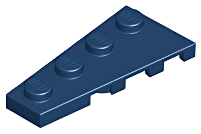 Деталь LEGO Wedge, Plate 4 x 2 Left 41770 (63333) Dark Blue U