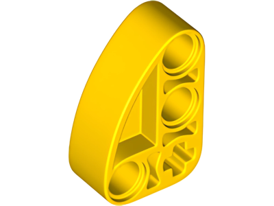 Деталь LEGO Technic, Liftarm, Modified L-Shape Quarter Ellipse Thick 2 x 3 71708 Yellow N