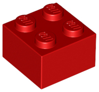 Brick 2 x 2, 3003 Red N