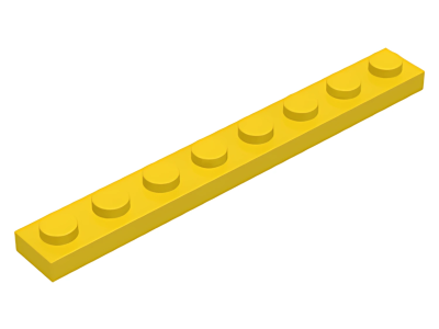 Деталь LEGO Plate 1 x 8 3460 Yellow U