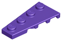 Wedge, Plate 4 x 2 Left, 41770 Dark Purple U