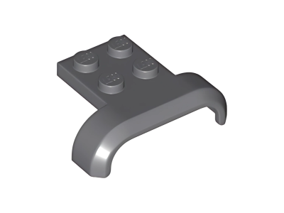 Деталь LEGO Брызговик Lego Vehicle, Mudguard 4 x 3 x 1 with Arch Curved 28326 Dark Bluish Gray U