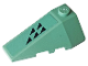 Wedge 4 x 2 Triple Left with Five Black Triangles on Sand Green Background Pattern (Sticker) - Set 70612, 43710pb15  