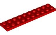 Plate 2 x 10, 3832 Red N
