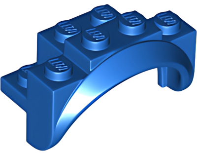 Деталь LEGO Vehicle, Mudguard 4 x 2 1/2 x 2 with Arch Round, Solid Studs, and Rounded Legs 35789 Blue U