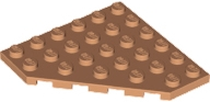 Wedge, Plate 6 x 6 Cut Corner, 6106 Medium Nougat N