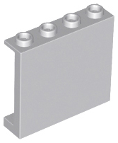 Panel 1 x 4 x 3 with Side Supports - Hollow Studs, 60581 Light Bluish Gray N