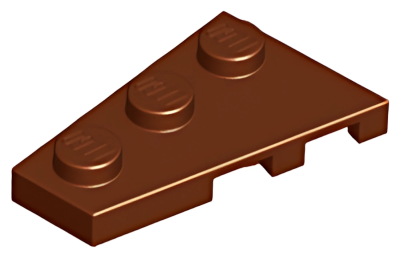 Деталь LEGO Wedge, Plate 3 x 2 Left 43723 Reddish Brown U