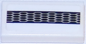 Tile 1 x 2 with Groove with Ford Mustang Lower Center Grille Honeycomb Pattern (Sticker) 3069pb0464 Used