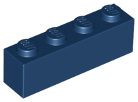 Кирпич LEGO Brick 1 x 4 3010 (6146) Dark Blue N
