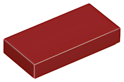 Деталь LEGO Tile 1 x 2 with Groove 3069b Dark Red U