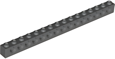 Деталь LEGO Technic, Brick 1 x 16 with Holes 3703 Dark Bluish Gray U
