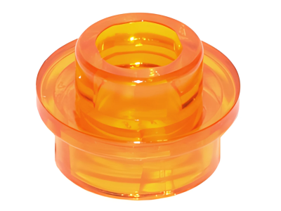 Деталь LEGO Plate, Round 1 x 1 with Open Stud 85861 (28626, 29387) Trans-Orange U