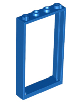 Door, Frame 1 x 4 x 6 with 2 Holes on Top and Bottom, 60596 Blue U