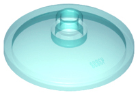 Dish 3 x 3 Inverted (Radar), 43898 Trans-Light Blue N