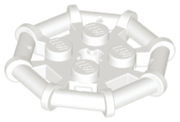 Plate, Modified 2 x 2 with Bar Frame Octagonal, Reinforced, Completely Round Studs, 75937 White N