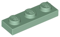 Plate 1 x 3, 3623 Sand Green N