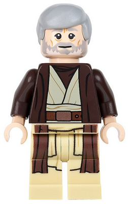 Минифигурка Lego Star Wars Obi-Wan Kenobi (Dark Brown Hooded Coat) sw0552