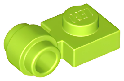 Деталь LEGO Plate, Modified 1 x 1 with Light Attachment - Thick Ring 4081b (41632) Lime U