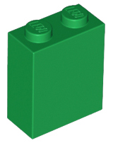 Деталь Lego Brick 1 x 2 x 2 with Inside Stud Holder 3245c Green N