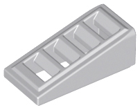 Slope 18 2 x 1 x 2/3 with Grille, 61409 Light Bluish Gray N