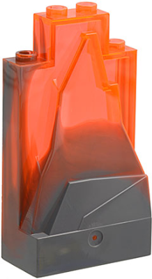 Rock Panel 2 x 4 x 6 with Marbled Dark Bluish Gray Pattern, 47847pb002 Trans-Neon Orange U