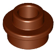 Plate, Round 1 x 1 with Open Stud, 85861 Reddish Brown N