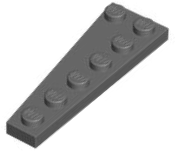 Wedge, Plate 6 x 2 Right, 78444 Dark Bluish Gray N