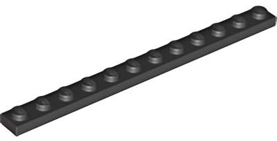 Деталь LEGO Plate 1 x 12 60479 Black U