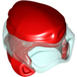 Minifigure, Headgear Ninjago Wrap Type 8 with Molded Trans-Light Blue Scuba Diver Mask Pattern, 77151pb01 Red U