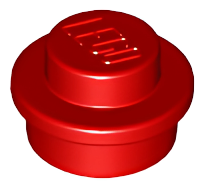 Деталь LEGO Plate, Round 1 x 1 4073 Red U