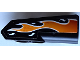 Technic, Panel Fairing #21 Very Small Smooth, Side B with Orange Flames with White Outline Pattern (Sticker) - Set 42106, 11946pb076  