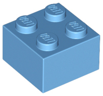 Brick 2 x 2, 3003 Medium Blue N