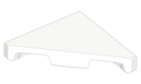 Tile, Modified 2 x 2 Triangular, 35787 White N