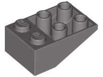 Slope, Inverted 33 3 x 2 with Flat Bottom Pin without Connections between Studs, 3747a Dark Gray U