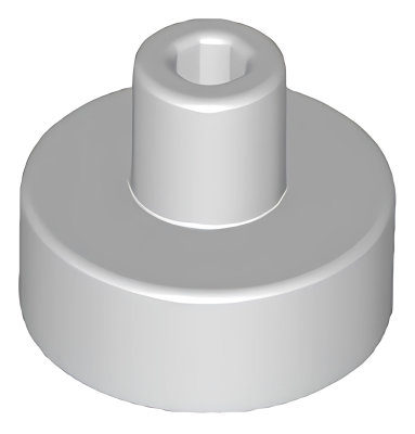 Деталь LEGO Lego Tile, Round 1 x 1 with Bar and Pin Holder 20482 (31561, 31570, 100765) Light Bluish Gray N