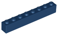 Brick 1 x 8, 3008 Dark Blue N