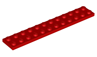 Деталь LEGO Plate 2 x 12 2445 Red U